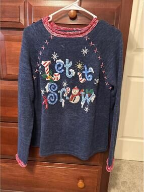Tiara International Women's Navy and Blue Jumper